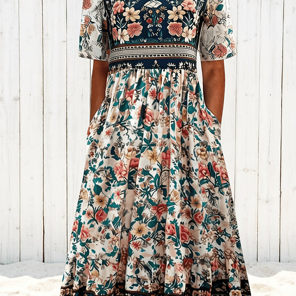 Evelyn | Elegant Bohemian Maxi Dress