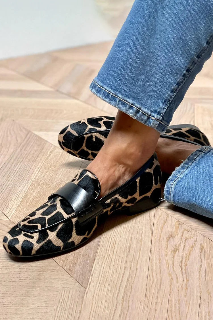 Daphne | Mocassin en Imprimé Animal Avec Détail Élégant
