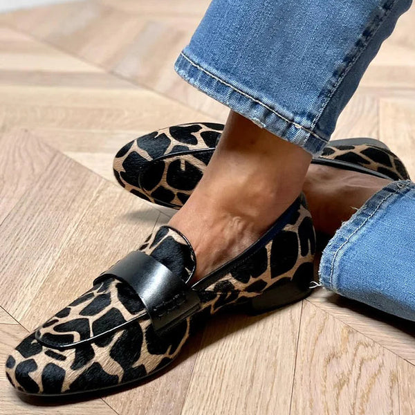 Daphne | Mocassin en Imprimé Animal Avec Détail Élégant