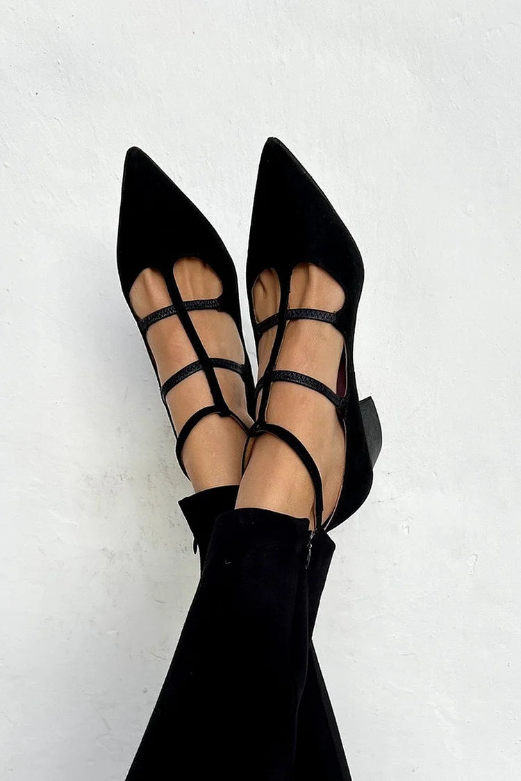 Giada™ | Talons à Bout Pointu avec Sangles Croisées