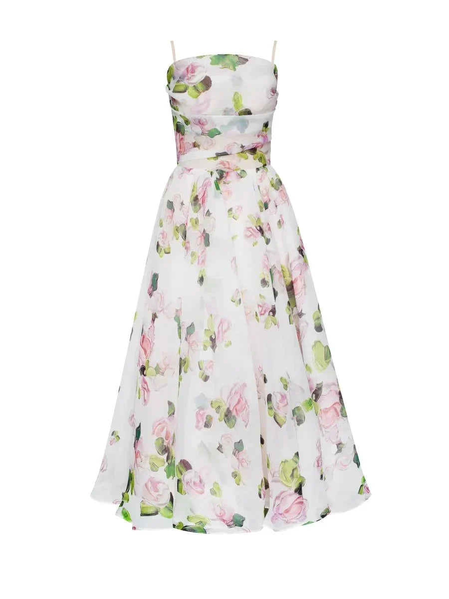 Robe sans manches imprimée Emilia-Élégante