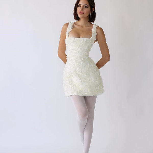 Robe Mini Corset Étreinte Fleurie