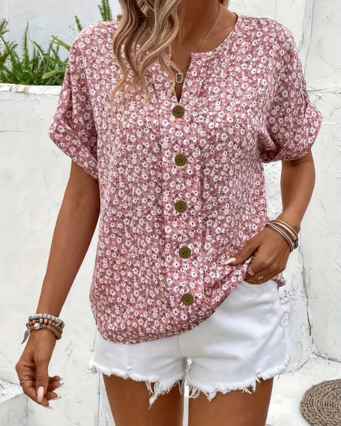 Celina | Breezy Everyday Button-Up Blouse