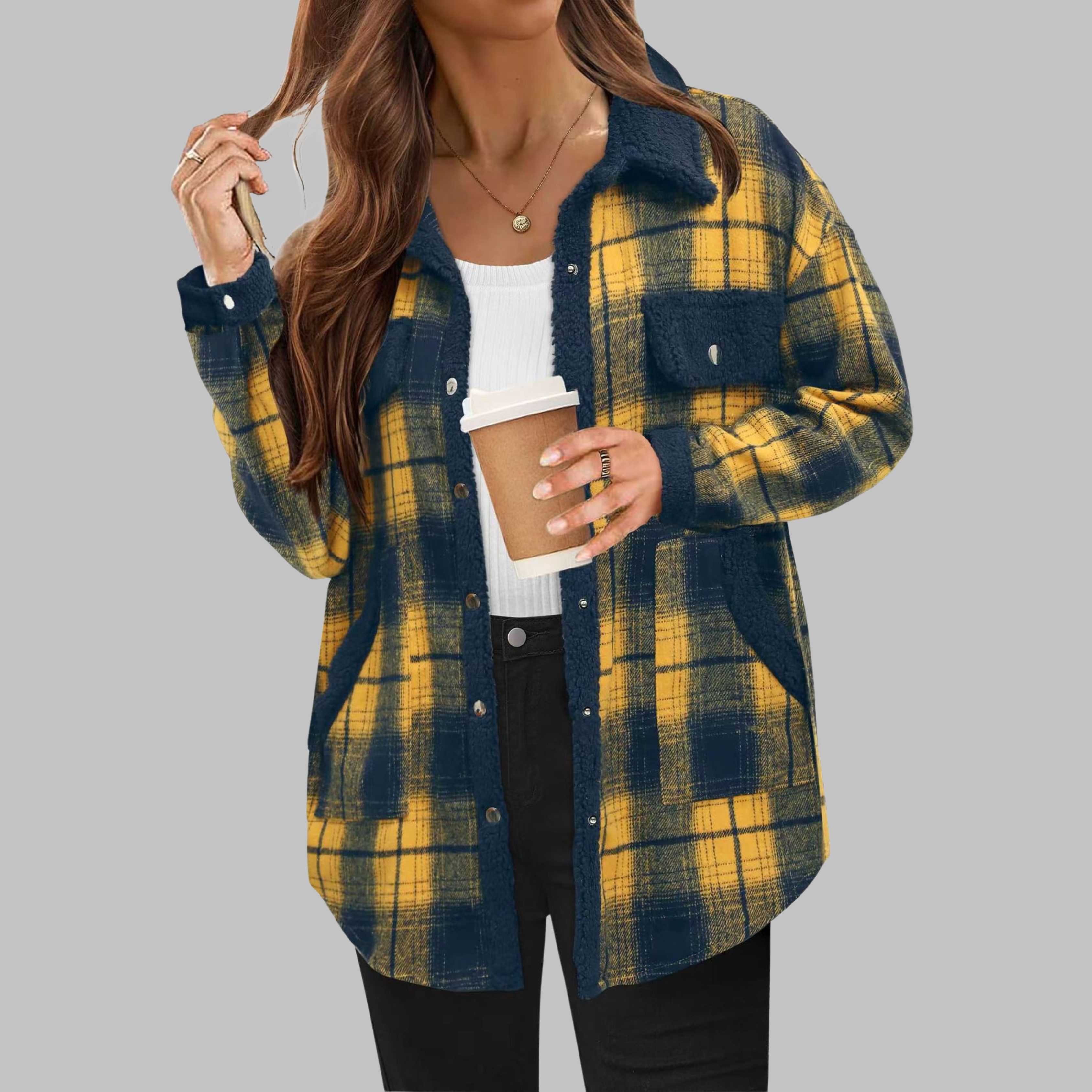 ZENY™ - Veste Classique à Manches Longues avec Boutons