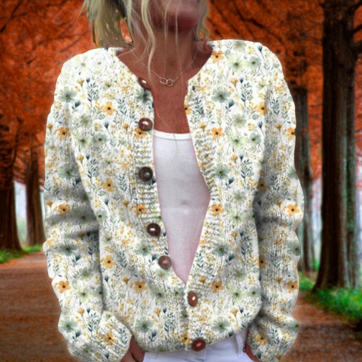 Marfisa | Cardigan à Imprimé Floral