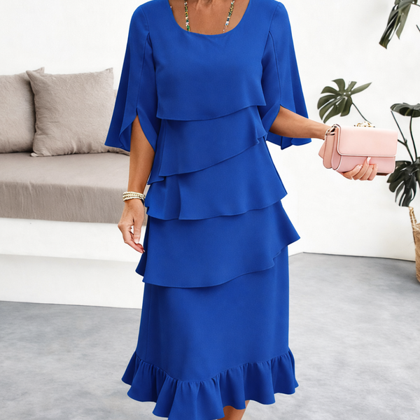 Margaret | Ruffle Midi Dress