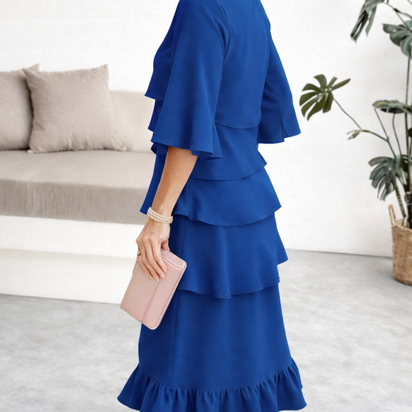 Margaret | Ruffle Midi Dress