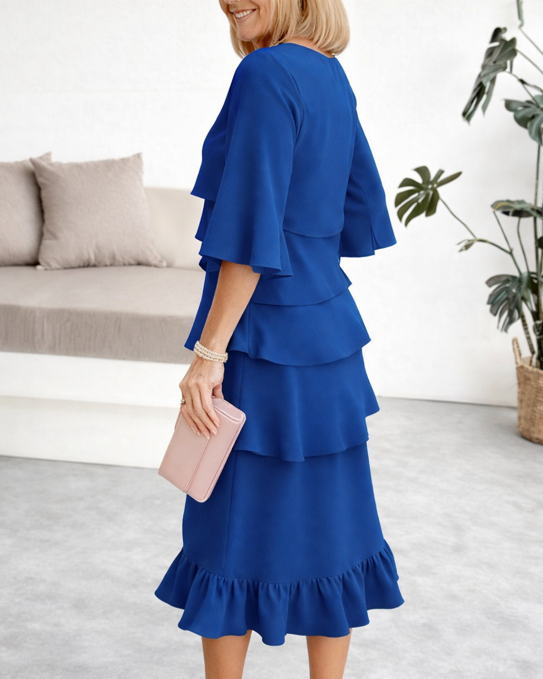 Margaret | Ruffle Midi Dress