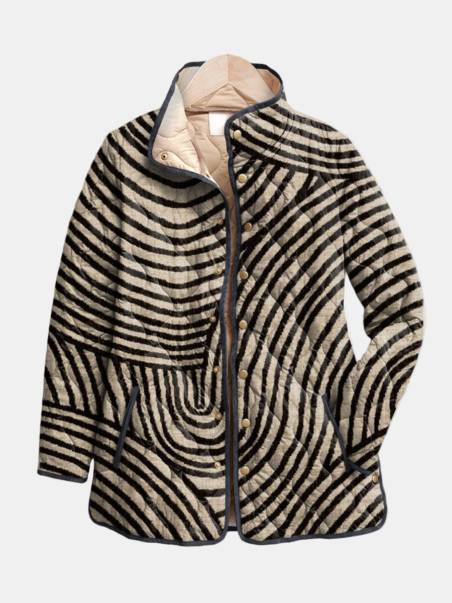 Inaya | Veste Matelassée avec Design Circulaire Dessiné à la Main