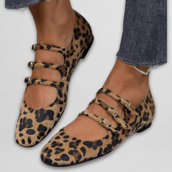 Gia | Ballerines à Imprimé Léopard