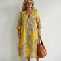 Rowan | Soft Paisley Midi Dress