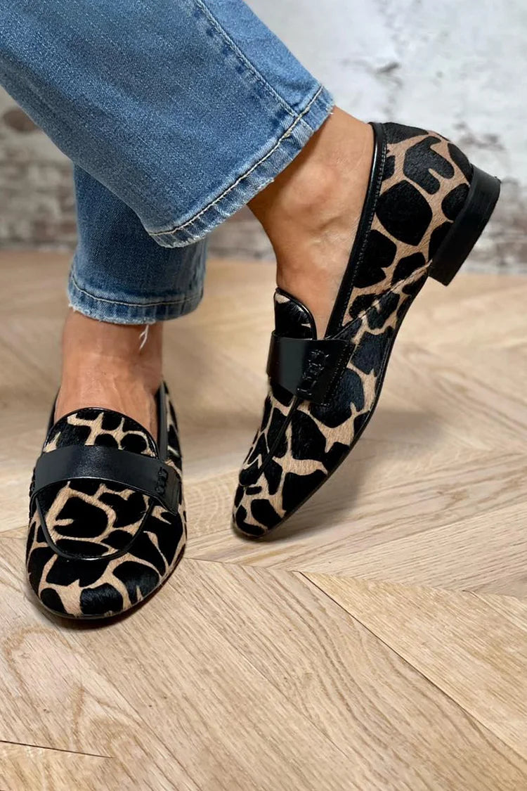 Daphne | Mocassin en Imprimé Animal Avec Détail Élégant