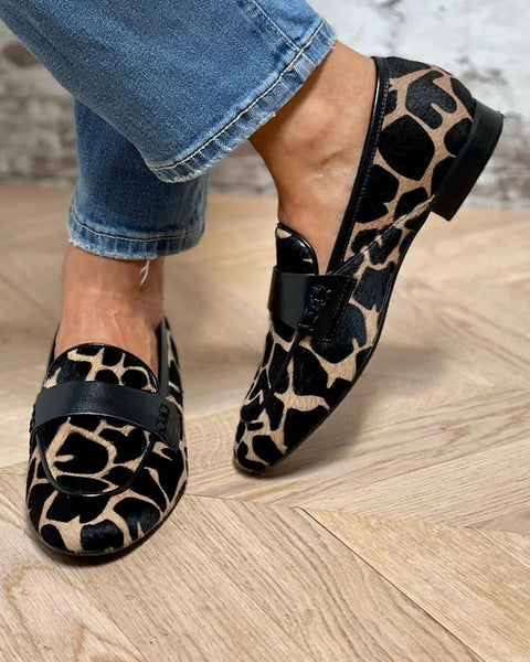 Daphne | Mocassin en Imprimé Animal Avec Détail Élégant