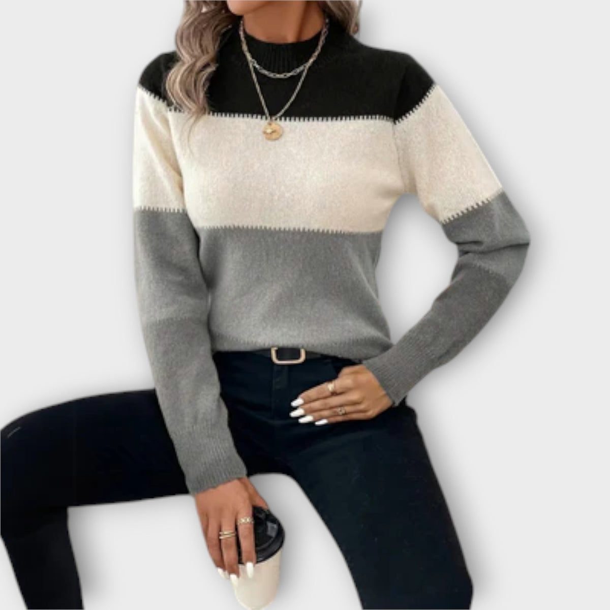 Eliana | Pull à Rayures Stylé