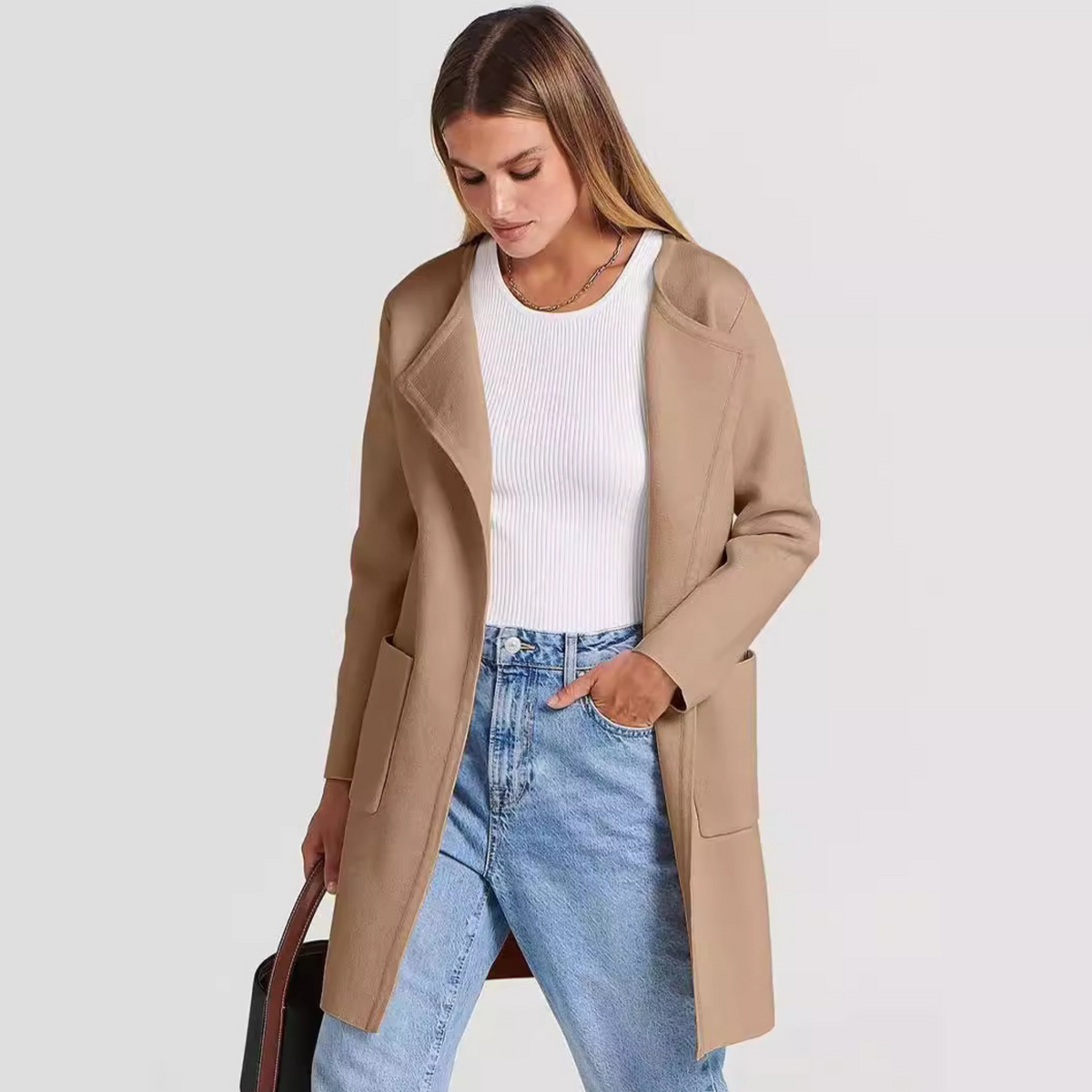 VALENCIA™ - Veste décontractée à manches longues ouverte devant