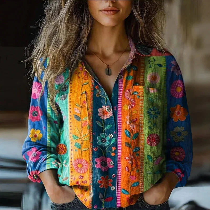 Rivka | Vintage Printed Blouse