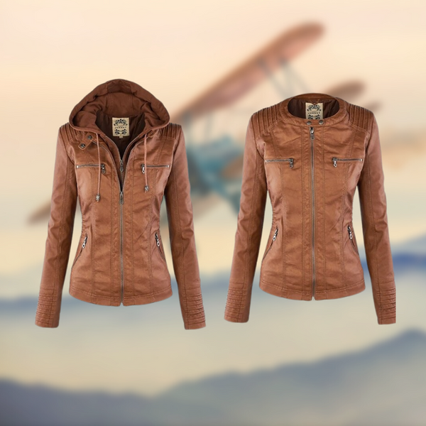 KAROLINE™ La Veste en Cuir Élégante et Unique
