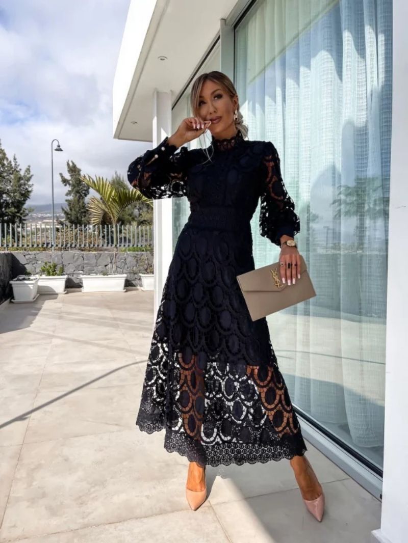 Sylvette | Lace Midi Dress – Effortless Elegance, Everyday Comfort