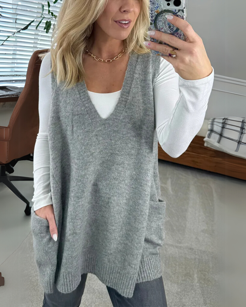 Amisa | Gilet Tricoté Confortable