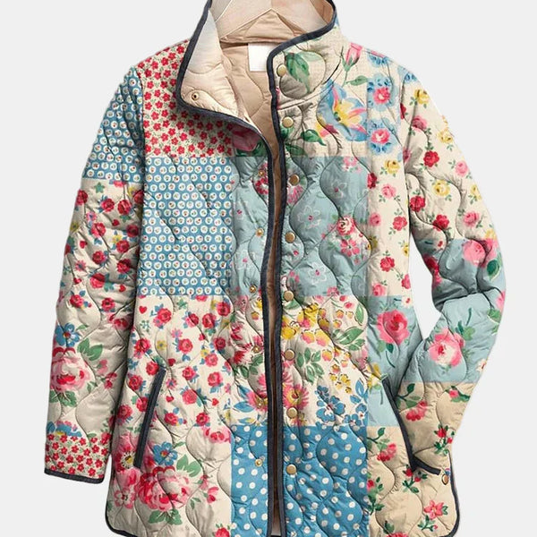 Liora | Charmante Veste Matelassée Florale