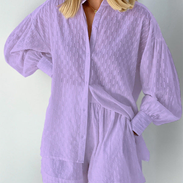 Elizabeth - Ensemble Chemise et Shorts Aérés