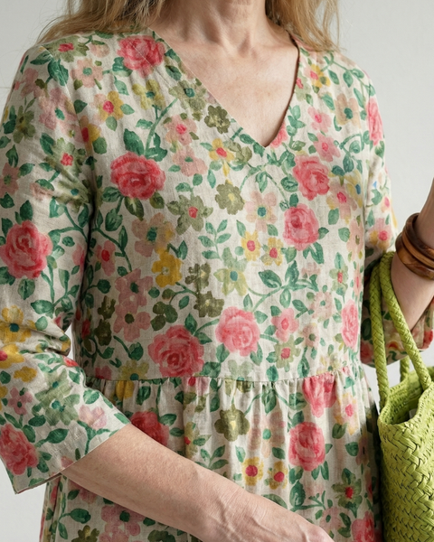Colin | Scatter Flower Midi Dress