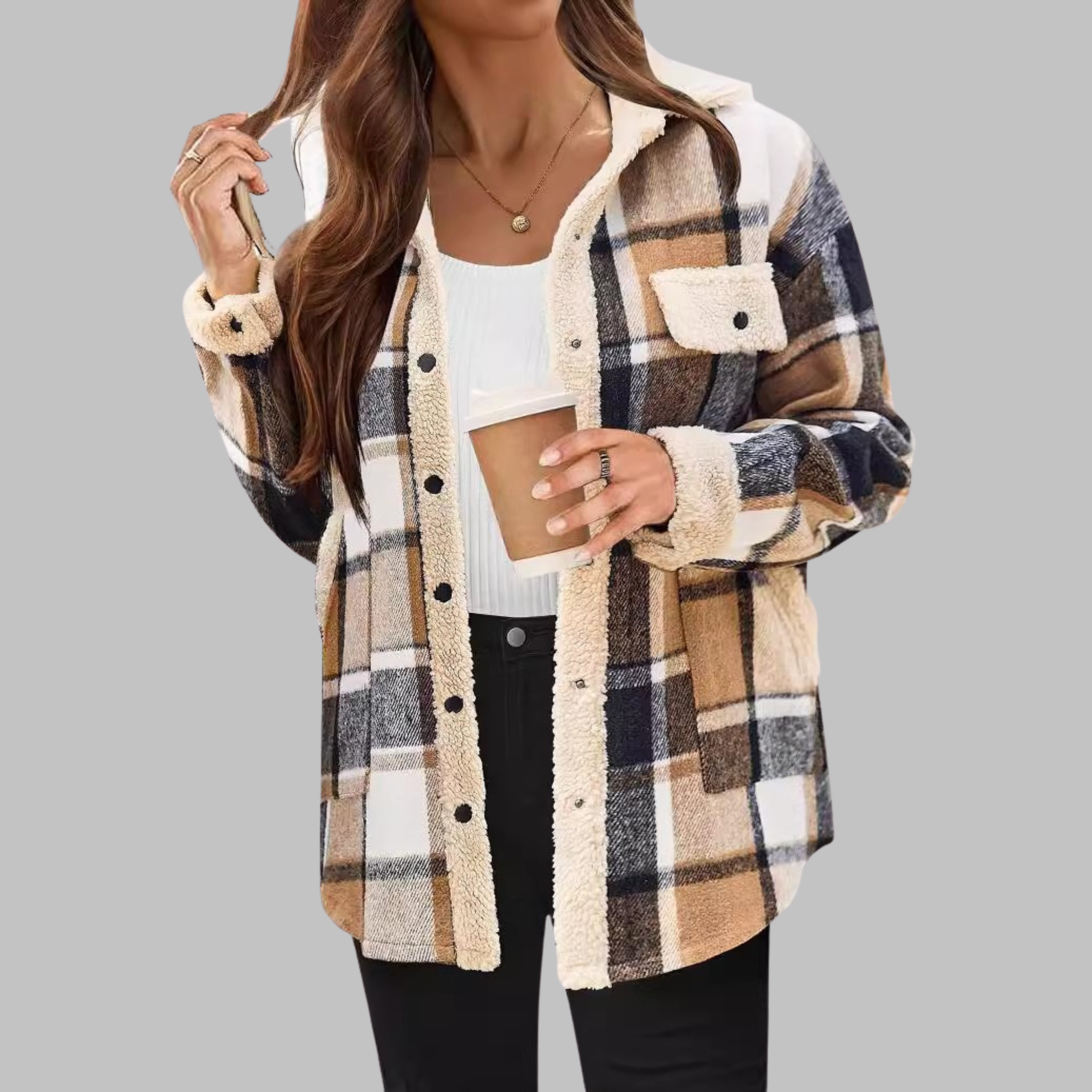 ZENY™ - Veste Classique à Manches Longues avec Boutons