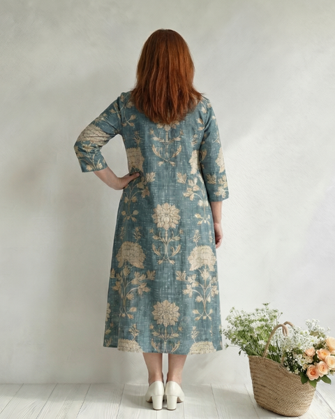 Skye | Gentle Shape Floral Midi Dress