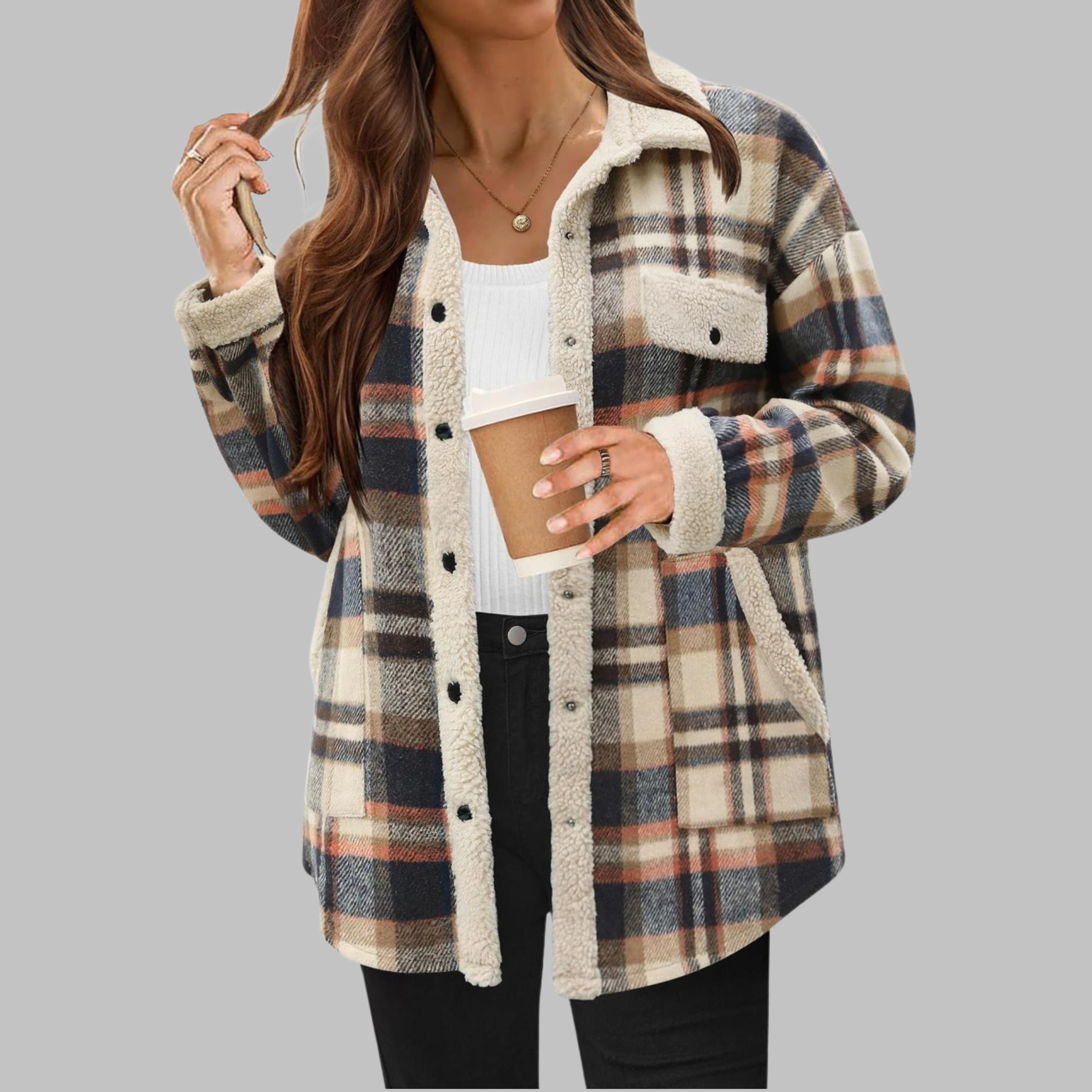 ZENY™ - Veste Classique à Manches Longues avec Boutons