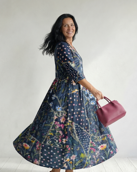 Zane | Easy Gather Floral Midi Dress