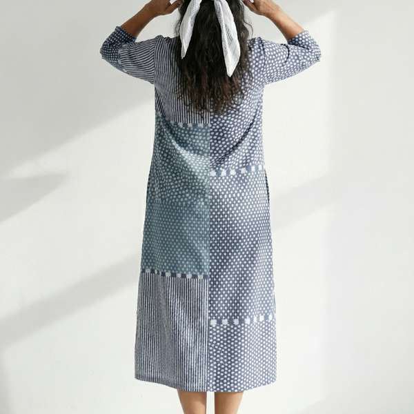 Nolan | Fit Patchwork Midi Dress