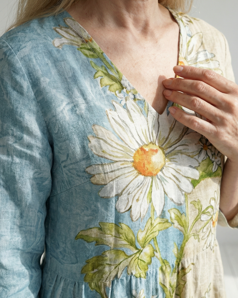 Elliot | Light Daisy Midi Dress