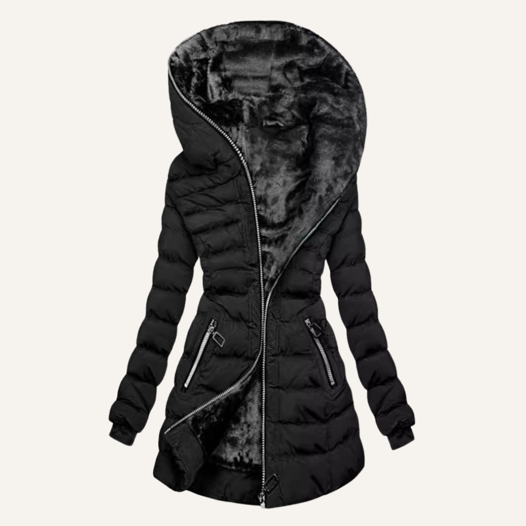 Gina | Veste en duvet avec doublure en fourrure