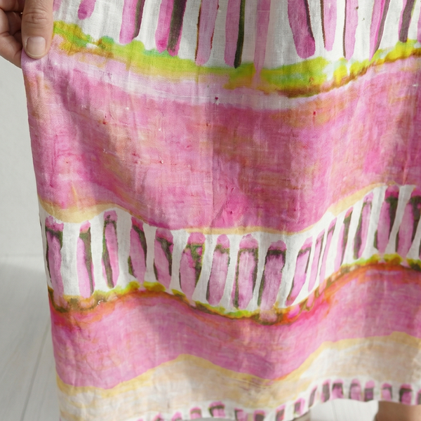 Calla | Easy Flow Patterned Stripe Midi Dress