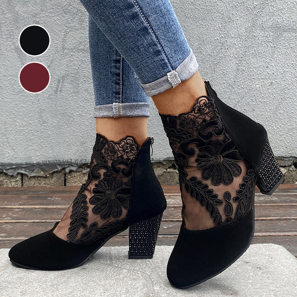 JOLIE™ - Bottes à Talons en Dentelle Chic