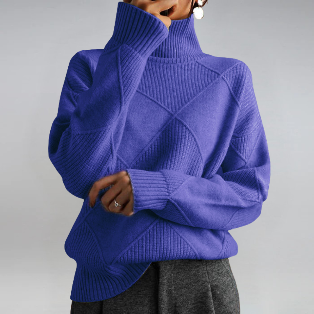 Lauren | Pull Col Roulé en Cachemire Luxe