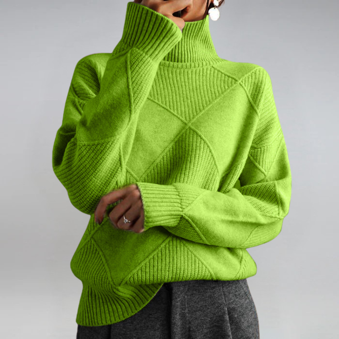 Lauren | Pull Col Roulé en Cachemire Luxe