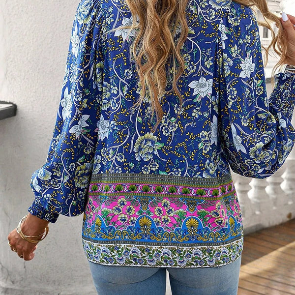 Savina | Comfort Floral Blouse - Relaxed, Flattering Fit, Breathable Fabric