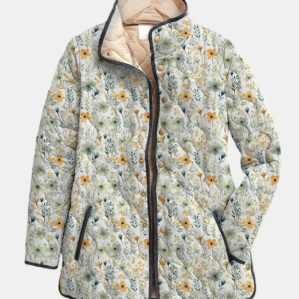 Nola | Manteau Matelassé Imprimé Floral Charmant