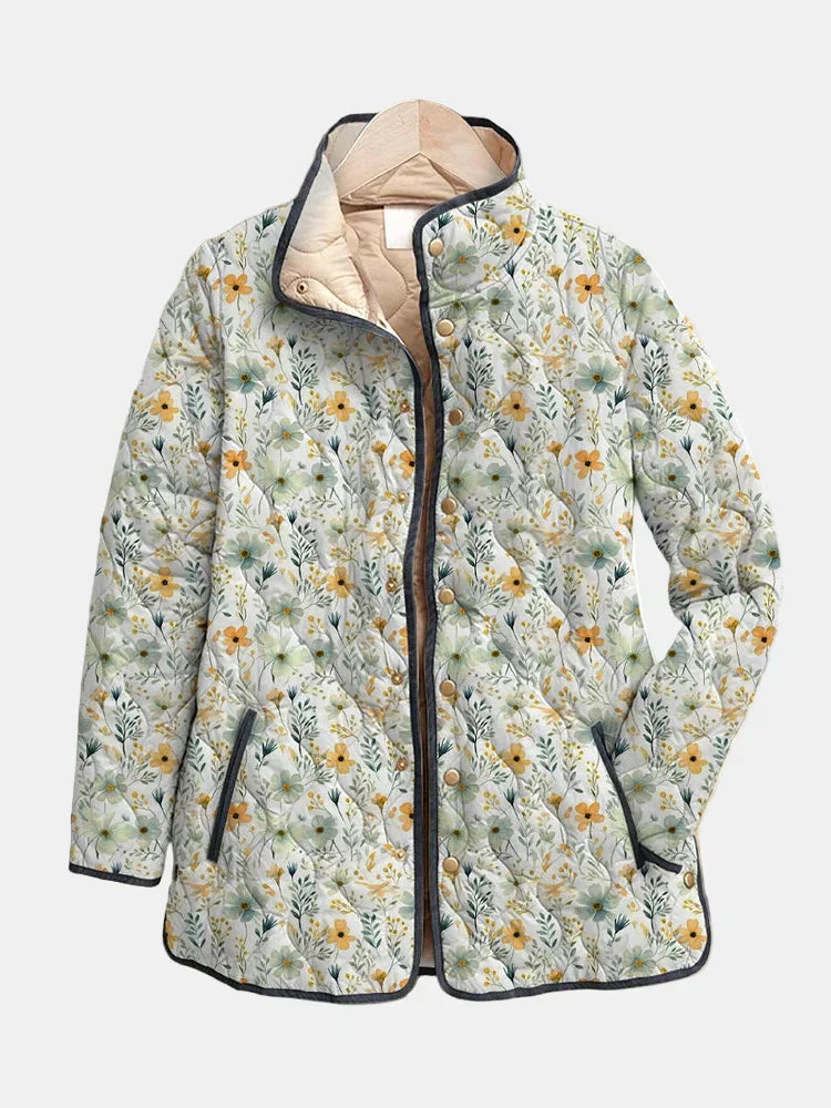 Nola | Manteau Matelassé Imprimé Floral Charmant