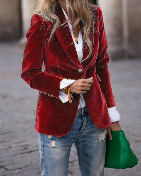 Elena | Velvet Blazer – Confidence, Comfort & Timeless Class