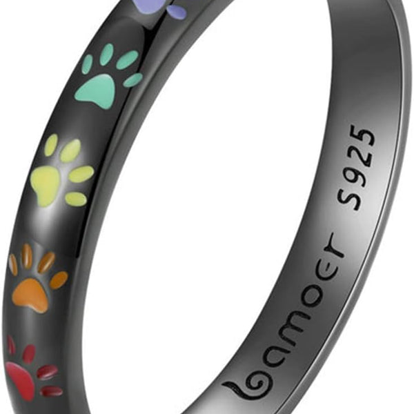 Silver Ring with Paw Design