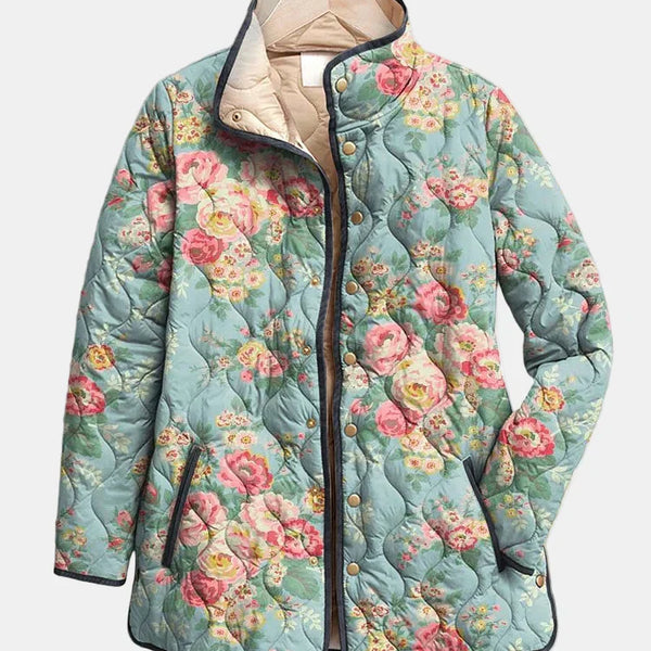 Elara | Veste Matelassée Imprimée Florale
