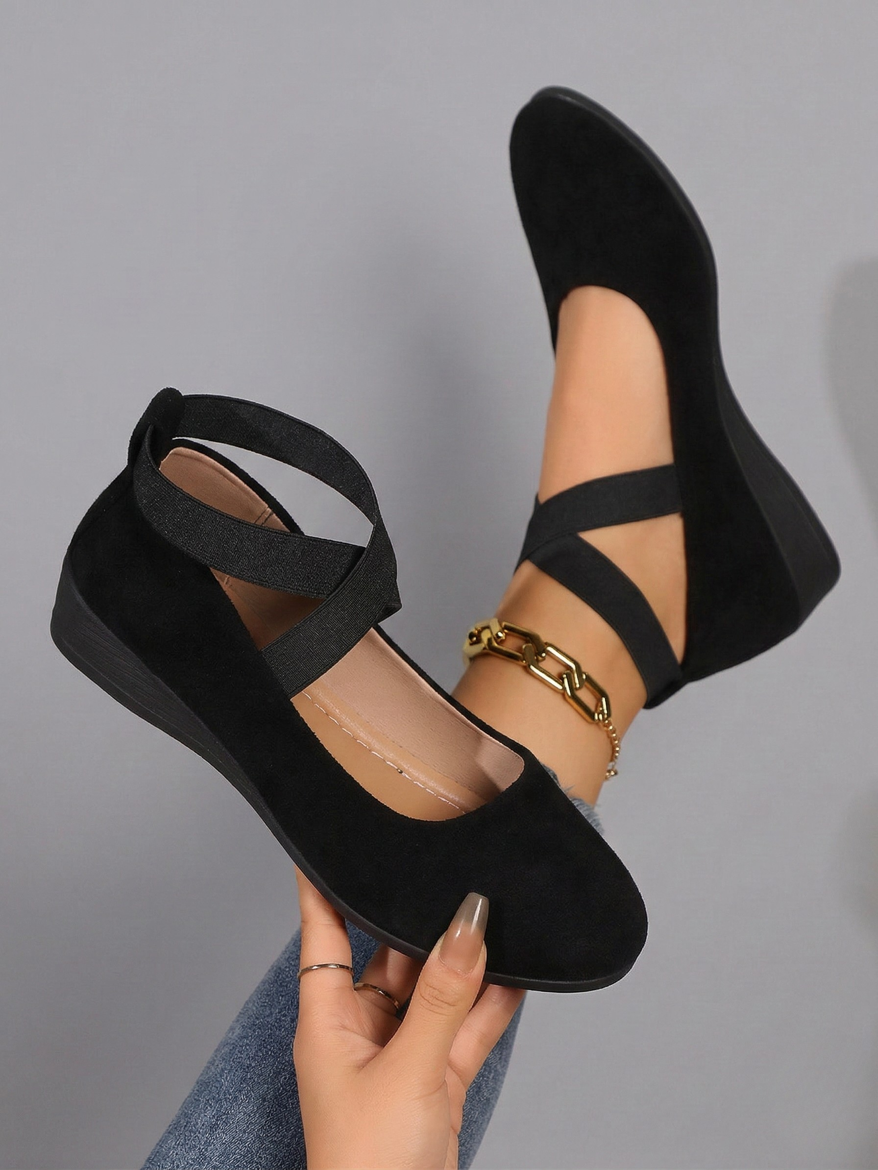 Calerinne | Closed Wedge Ballerina Shoes