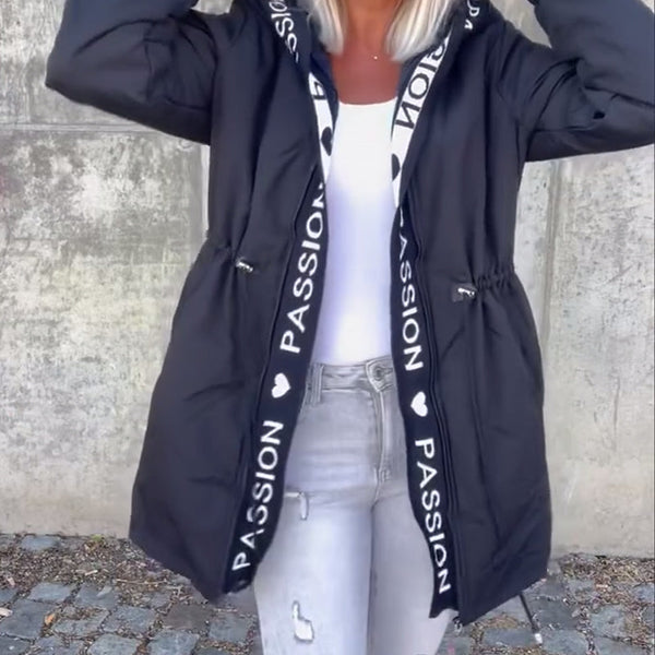 Hoodie Noir avec Imprimé "Passion🖤"
