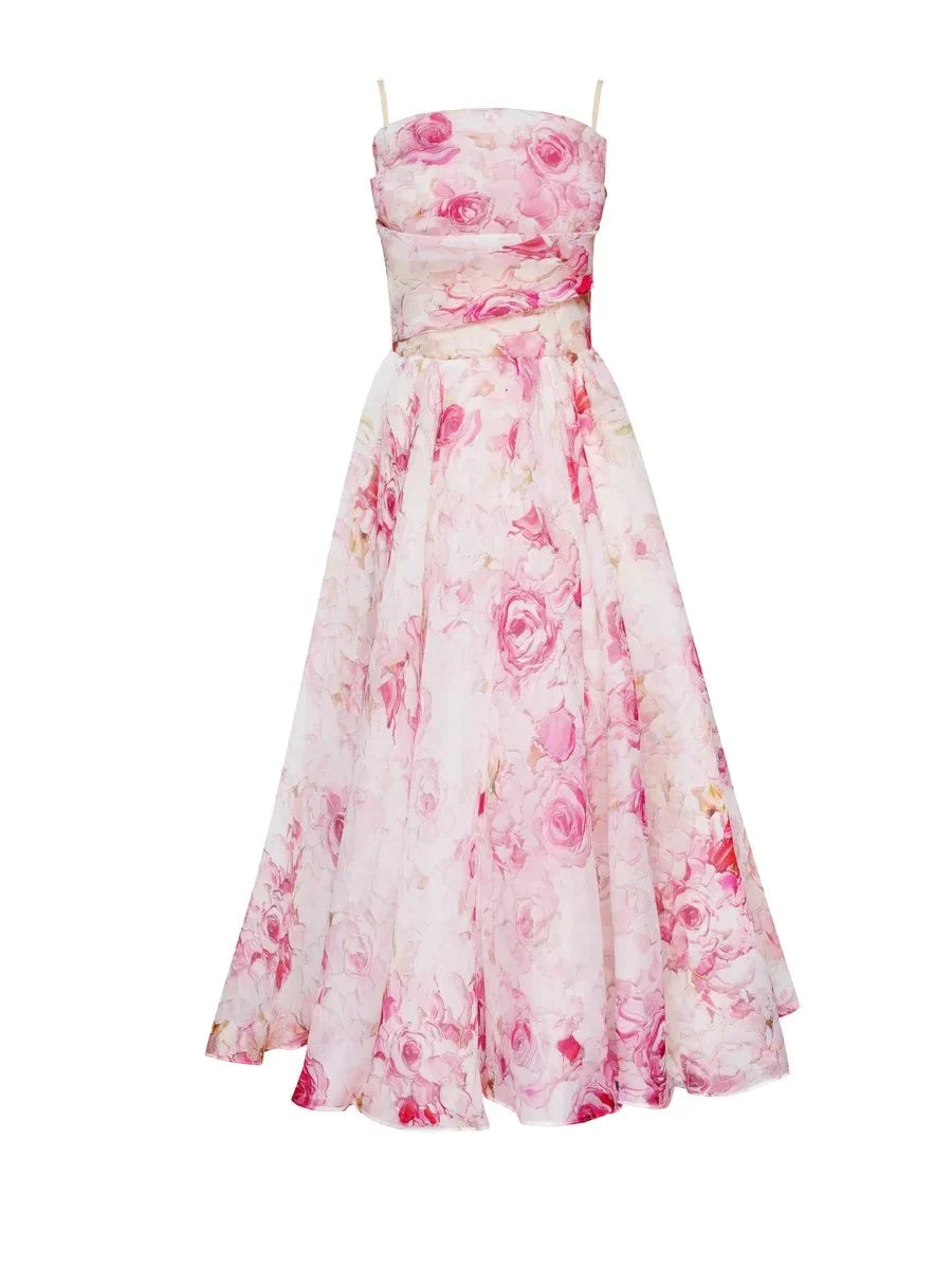 Robe sans manches imprimée Emilia-Élégante