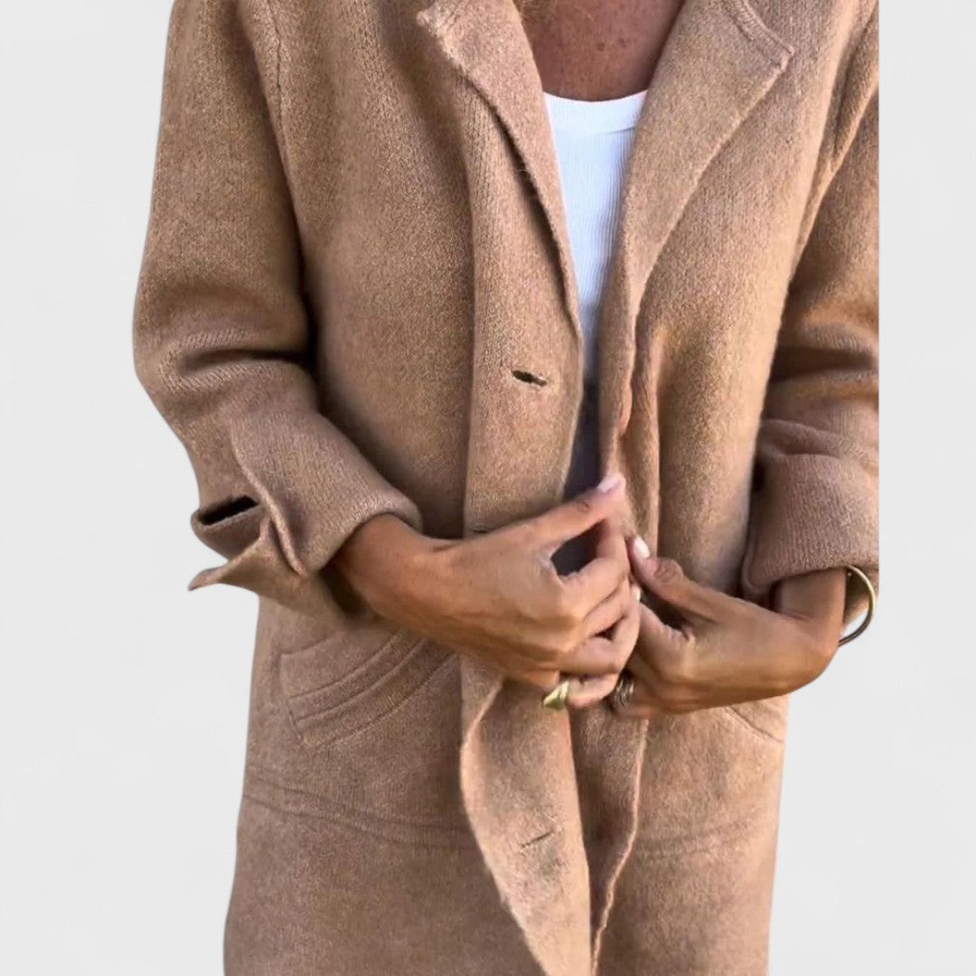 Maila | Manteau Long Décontracté avec Revers