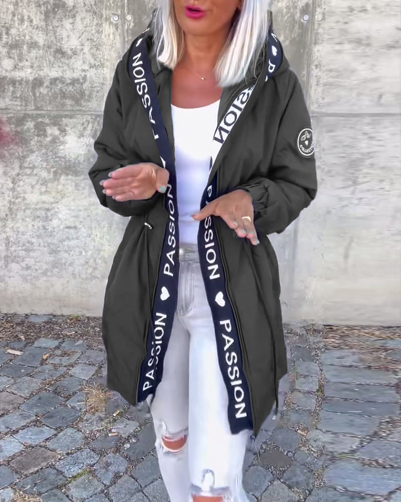 Hoodie Noir avec Imprimé "Passion🖤"