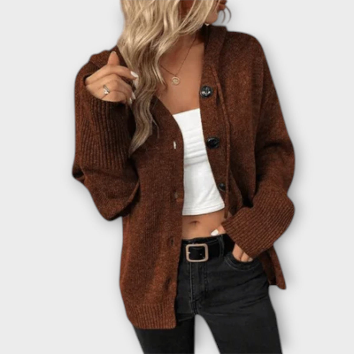 Brittan – Cardigan Tricoté avec Boutons