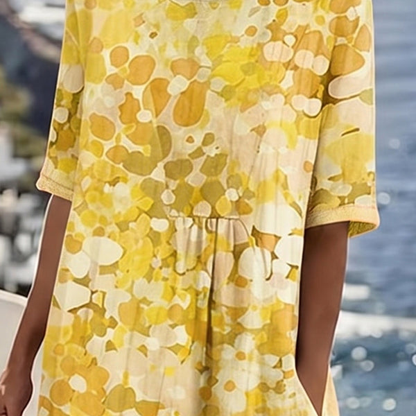 Emma Floral Pocket Midi Dress